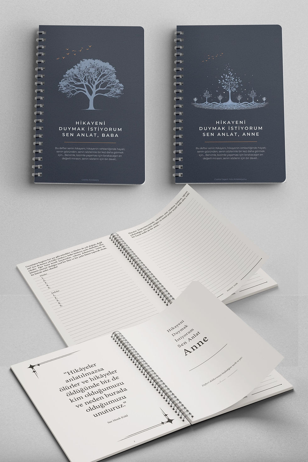 Küçük resim: Anne-Baba İkili Hediye Etkileşimli Anı Defteri Hikayeni Duymak İstiyorum