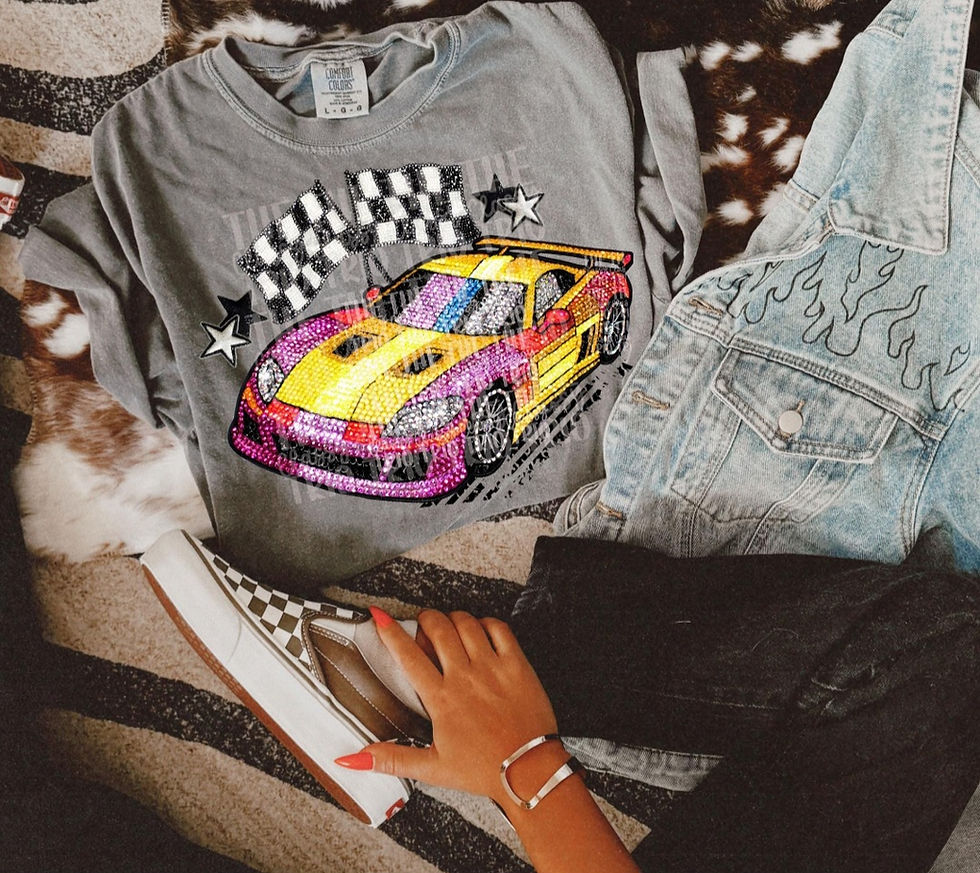Thumbnail: Glitter  Indy 500 Race car  day tshirt distressed 