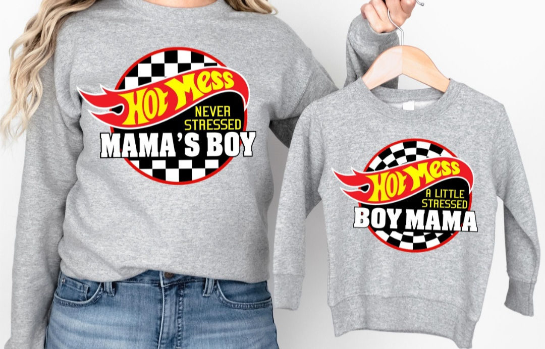 Hot Wheels Hot Mess Mama sweatshirt