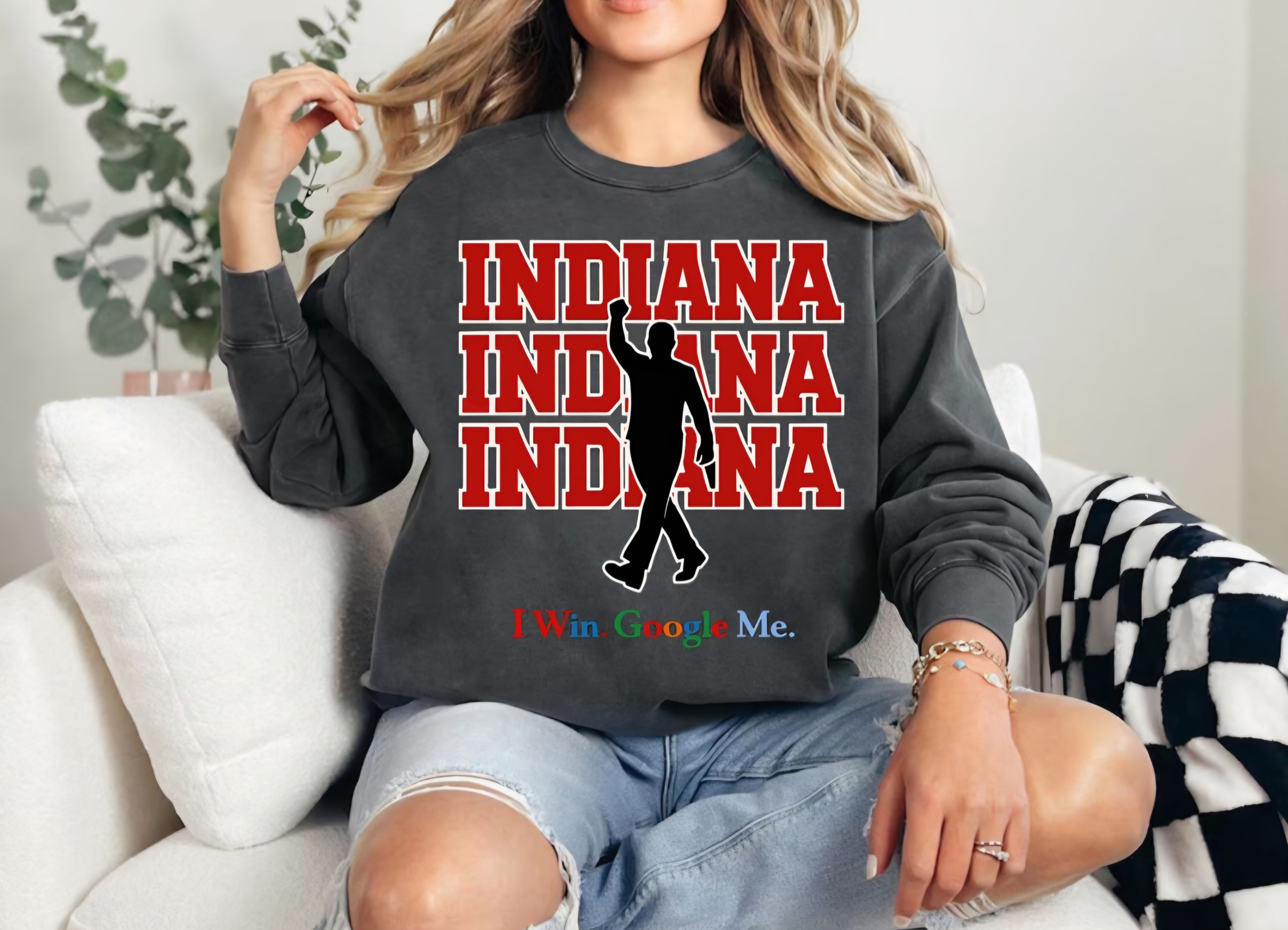 INDIANA IU CHAMPIONSHIP cignetti Hoosiers IU heart google me  crewneck 