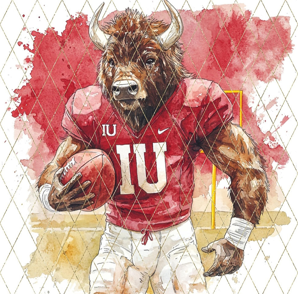 Thumbnail: The bison  Indiana University IU football vintage logo crewneck sweatshirt 