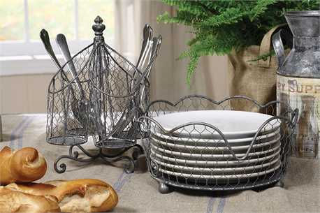 Thumbnail: Tin and Wire Utensil Holder