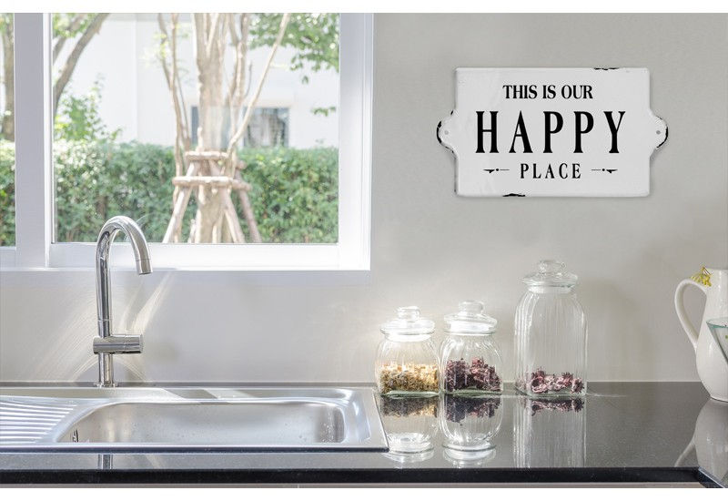 Thumbnail: Our Happy Place Enameled Plaque