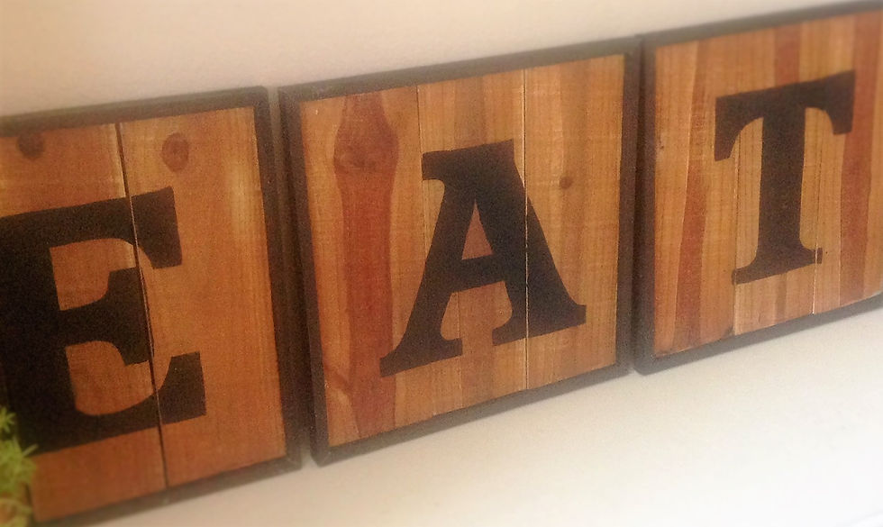 Thumbnail: Rustic EAT sign, Set of 3 Panels