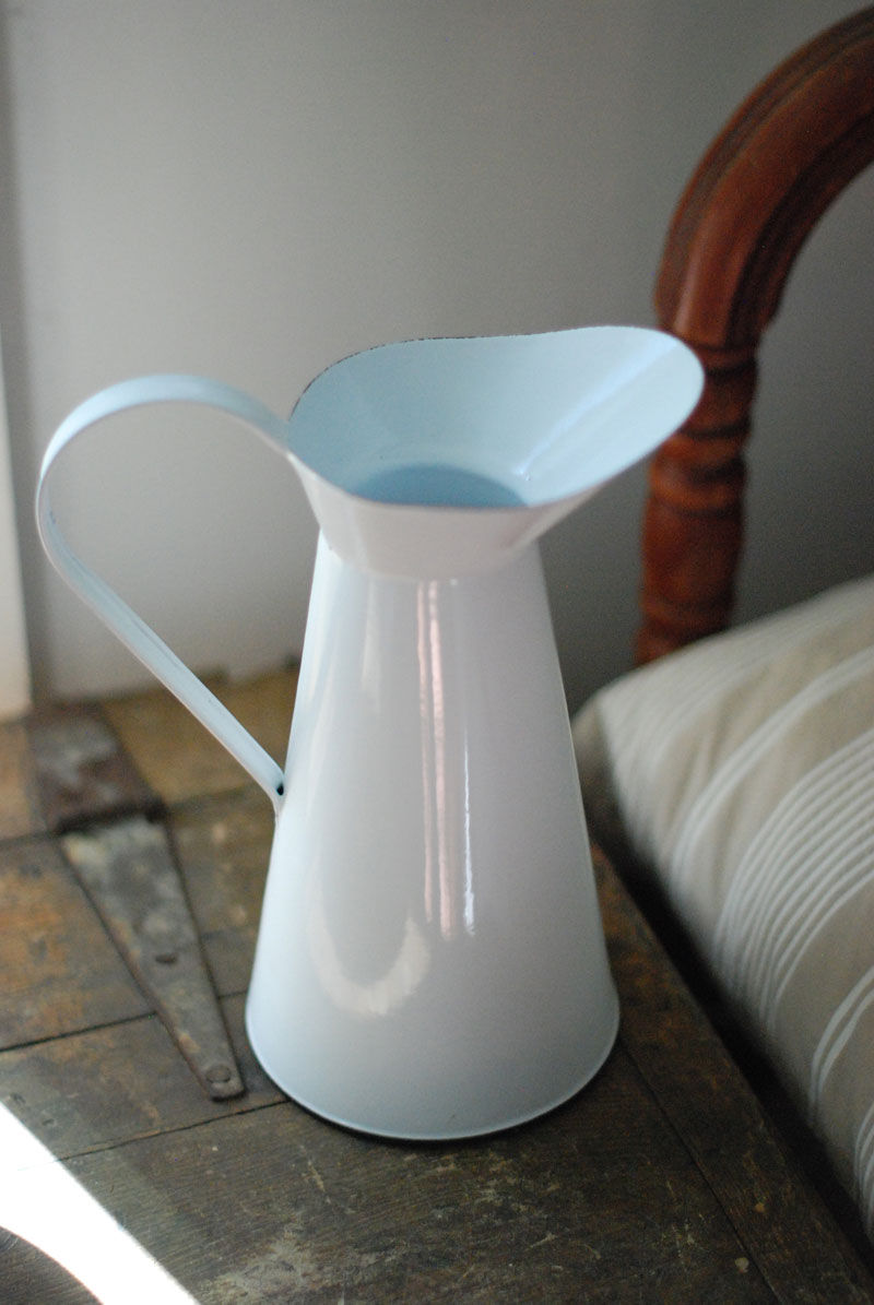 Thumbnail: White Enamelware Milk Pitcher