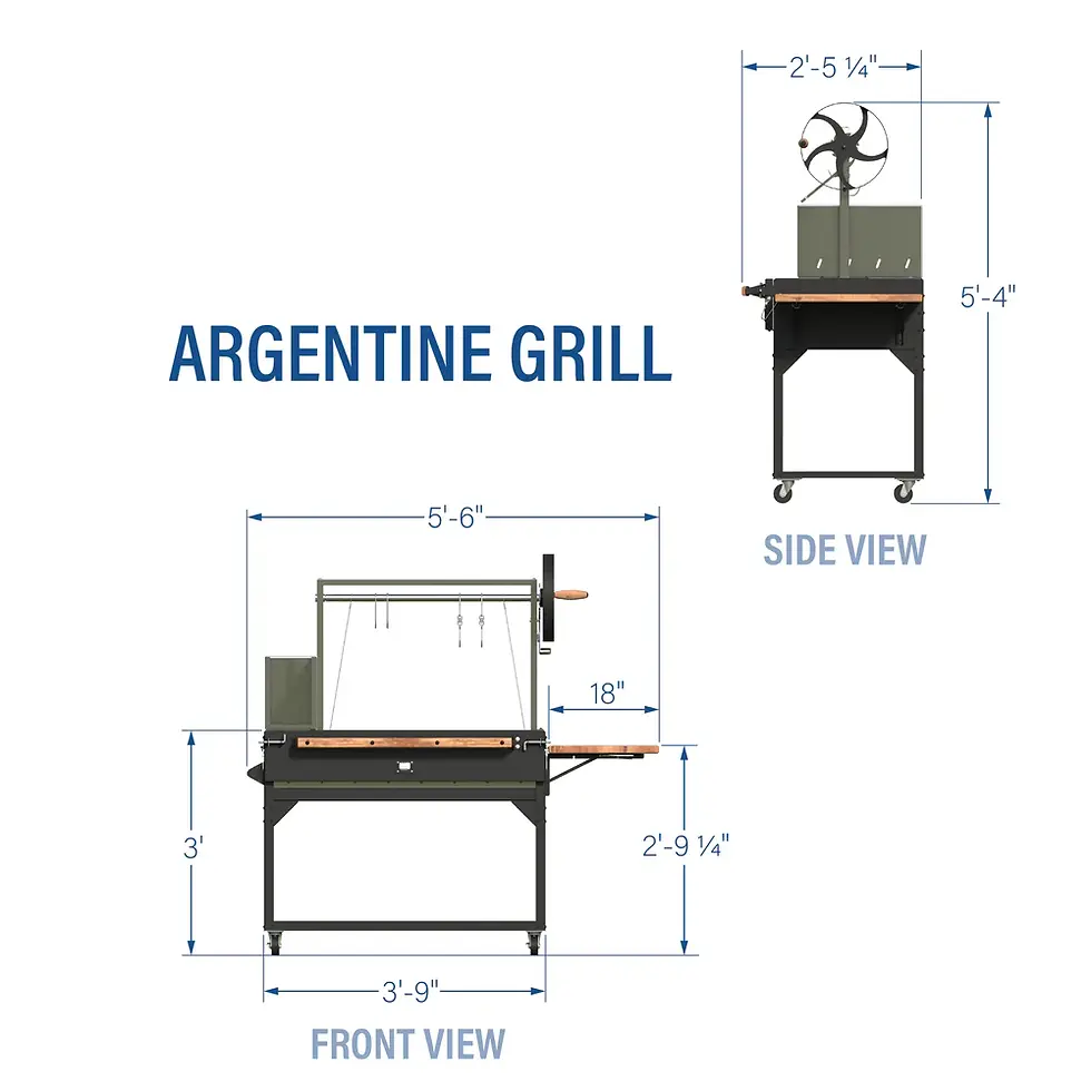 Thumbnail: Premium ArgentineSanta Maria BBQ Grill with Wood Fire and Charcoal Grill