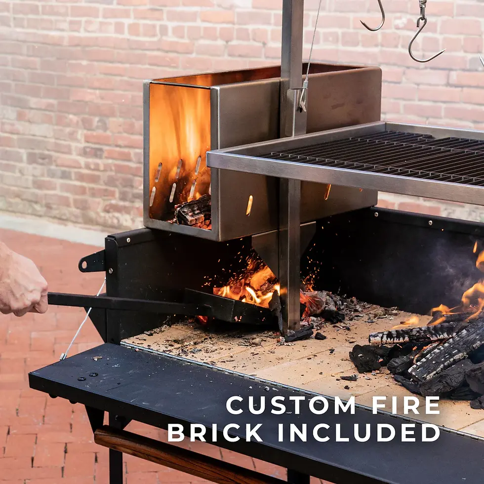 Thumbnail: Premium ArgentineSanta Maria BBQ Grill with Wood Fire and Charcoal Grill