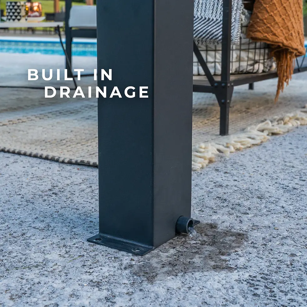 Thumbnail: 18 x 10 Evanston Wall Mounted Adjustable Louvered Pergola