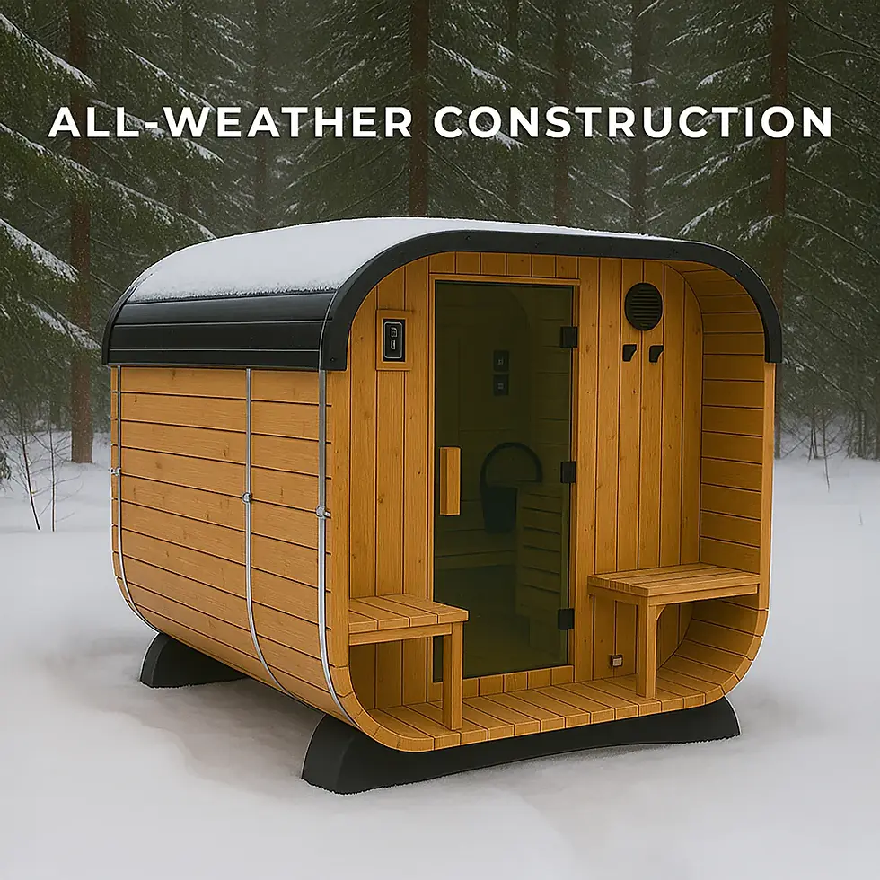 Thumbnail: Outdoor Cube Sauna with Porch – 2-4 Person