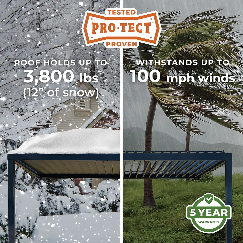 Thumbnail: 20x10 Evanston Wall Mounted Louvered Pergola