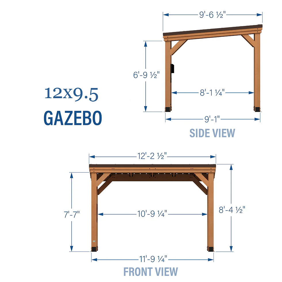 Thumbnail: 12x9.5 Cedar Gazebo