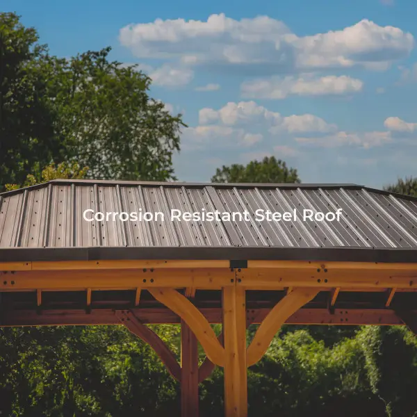 Thumbnail: 24x12 Barrington Carport/Gazebo Cedar structure with galvanized steel roof