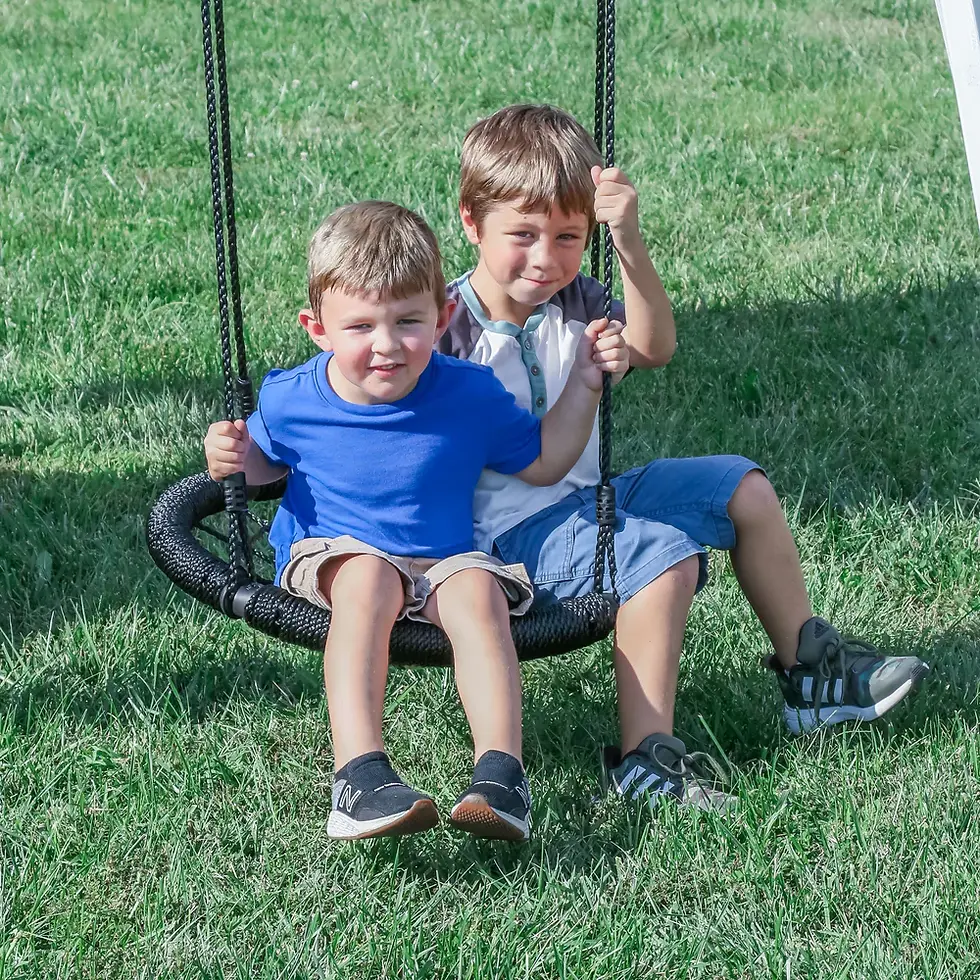 Thumbnail: Meadow Point Swing Set with long lasting durable cedar wood