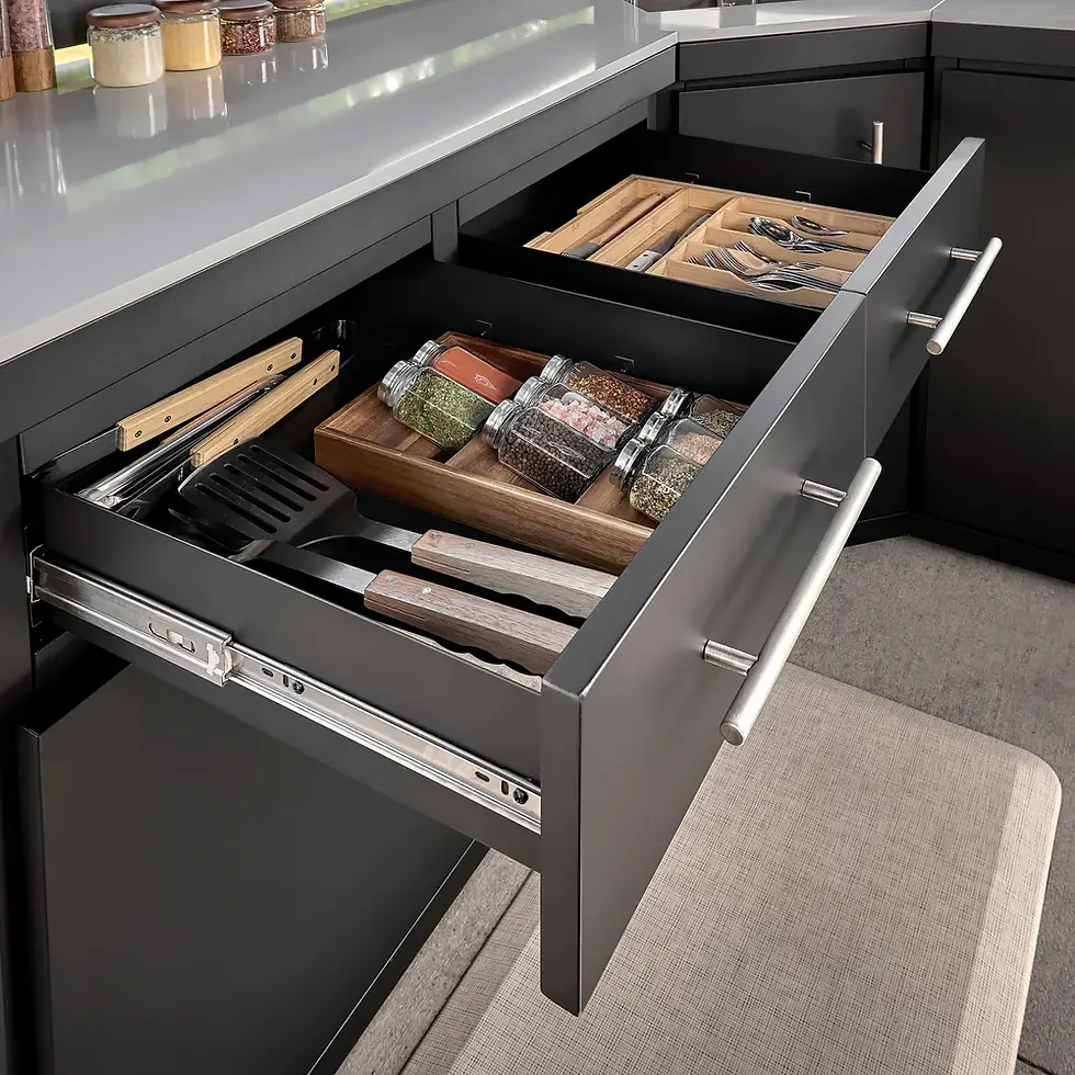 Thumbnail: Outdoor Kitchen with Island Refrigerator and Built-In Appliance Unit