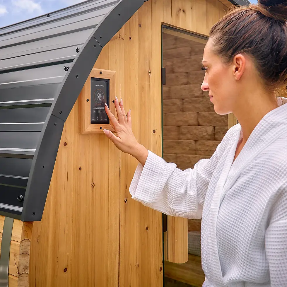 Thumbnail: Outdoor Barrel Sauna – 2-4 Perso