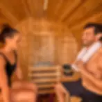 Thumbnail: Outdoor Barrel Sauna – 2-4 Perso