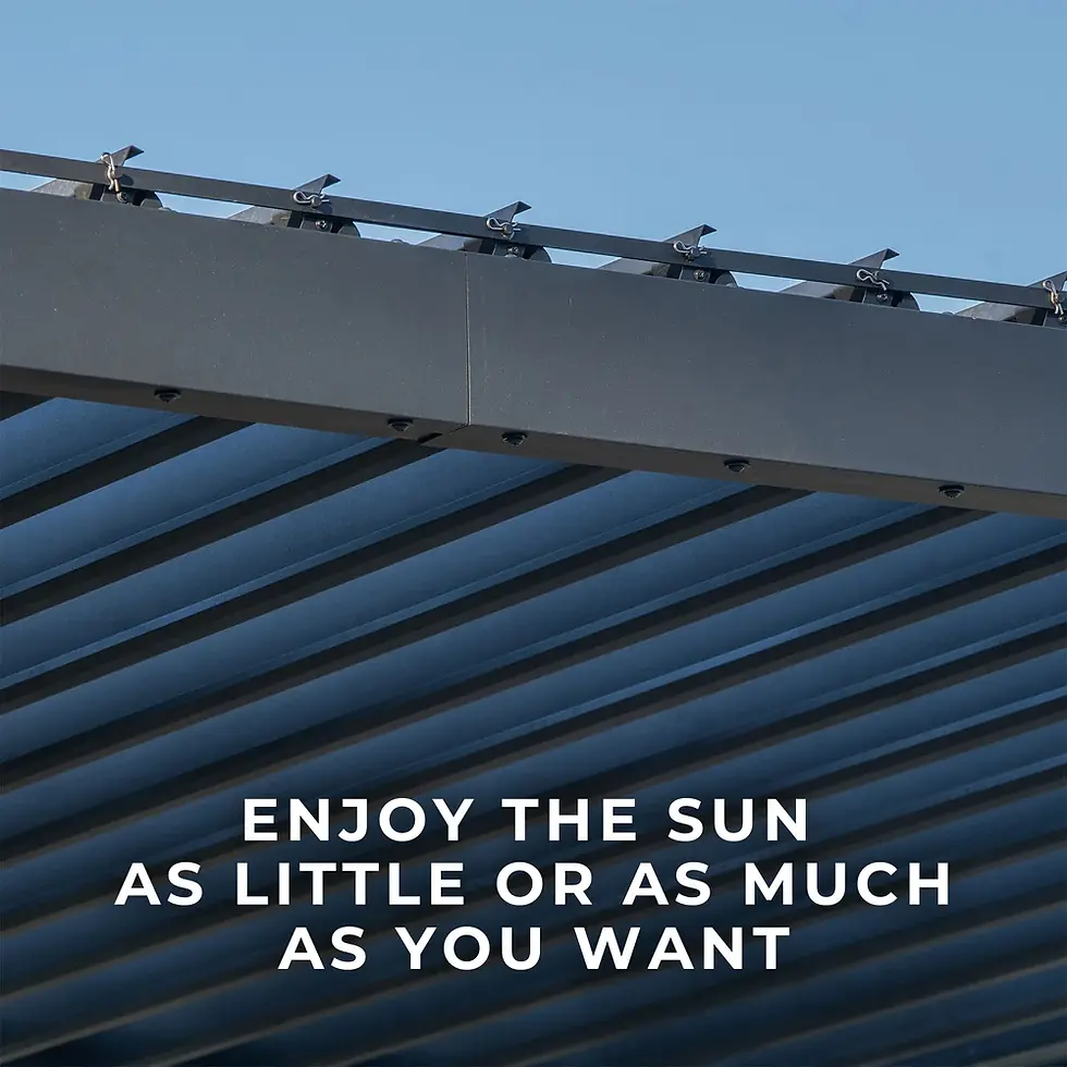 Thumbnail: 20x10 Evanston Wall Mounted Louvered Pergola Installation included