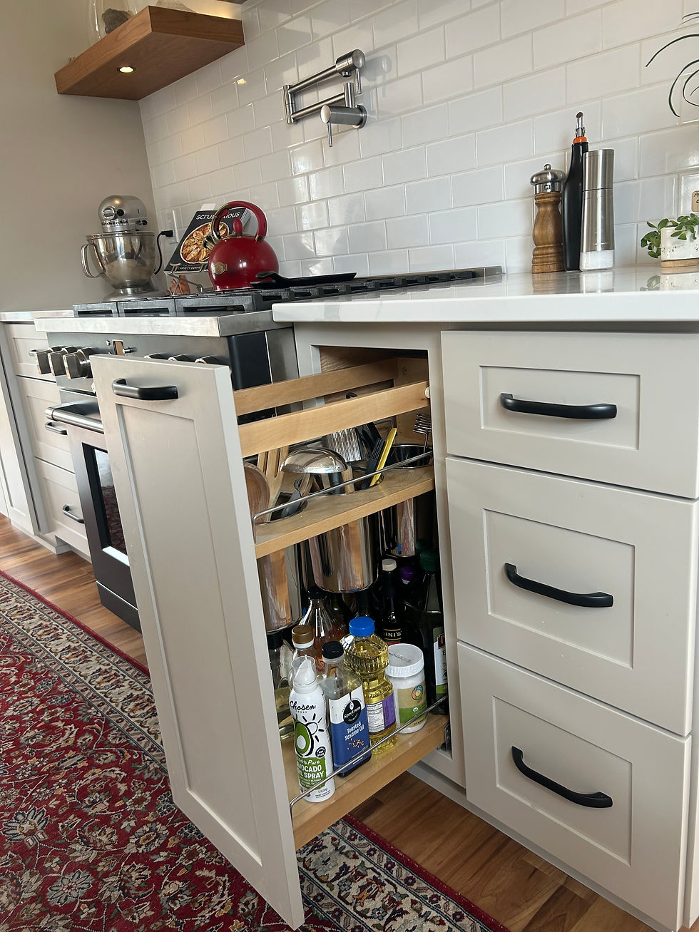 Close-up view of a cabinet’s interior showcasing high-quality materials