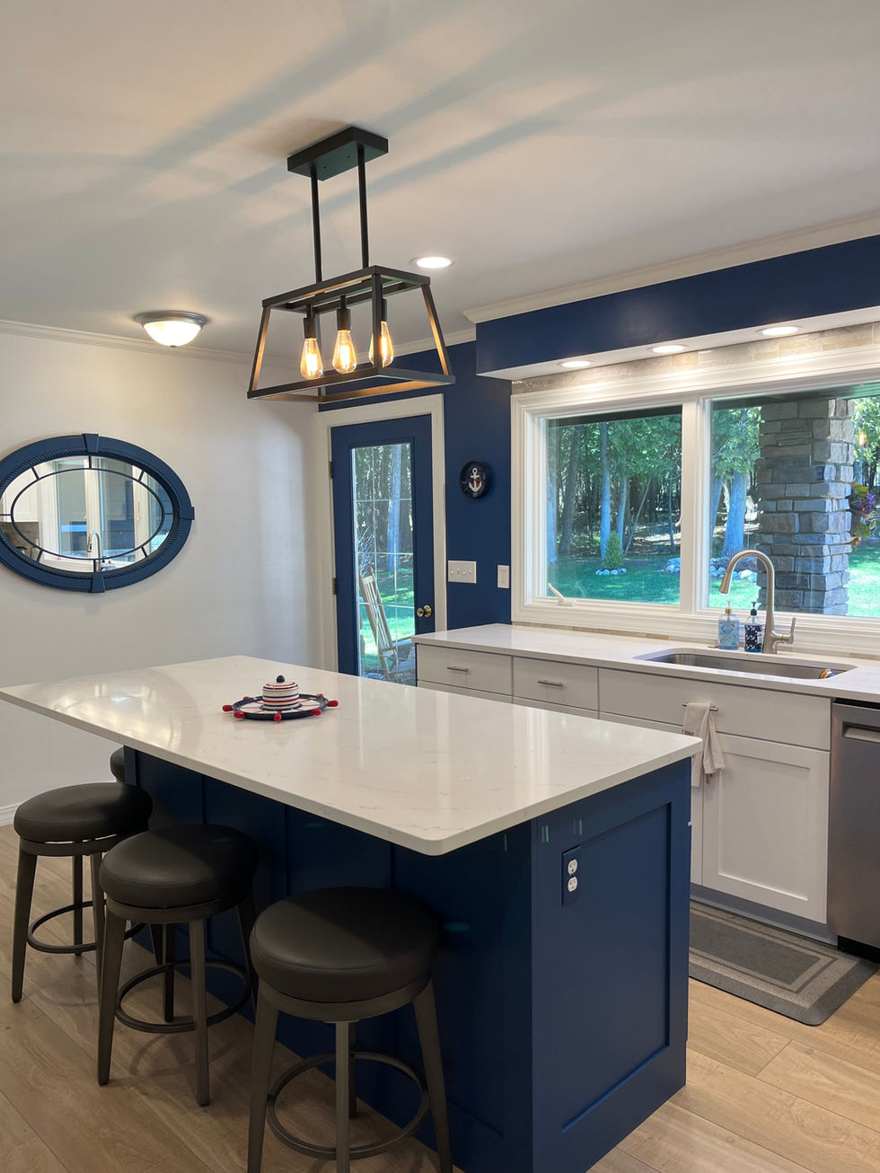 White & Blue Kitchen