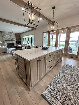 Kitchen cabinets installed in Upper Peninsula Michigan home