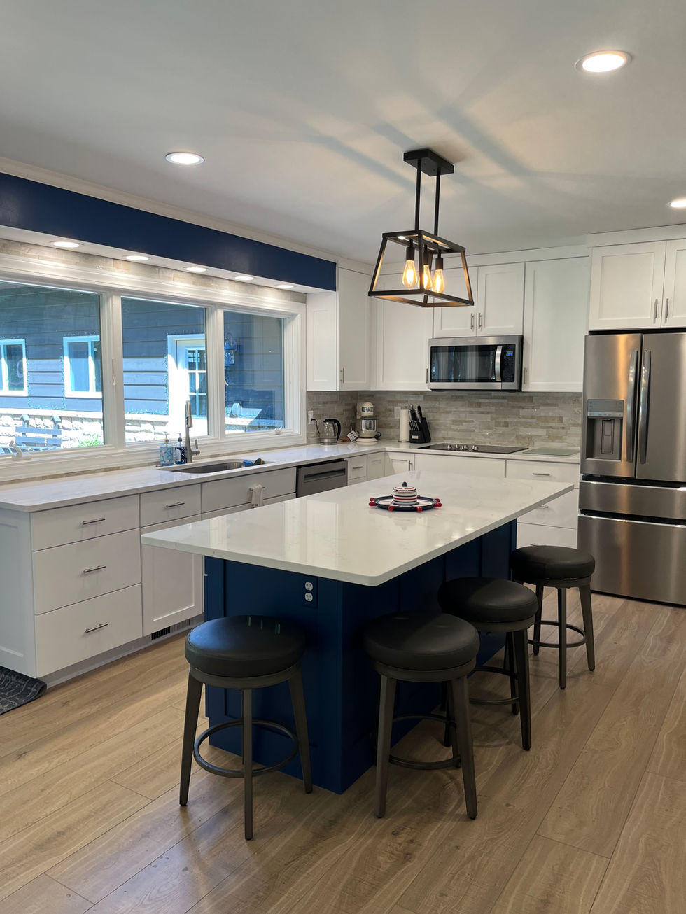 White & Blue Kitchen