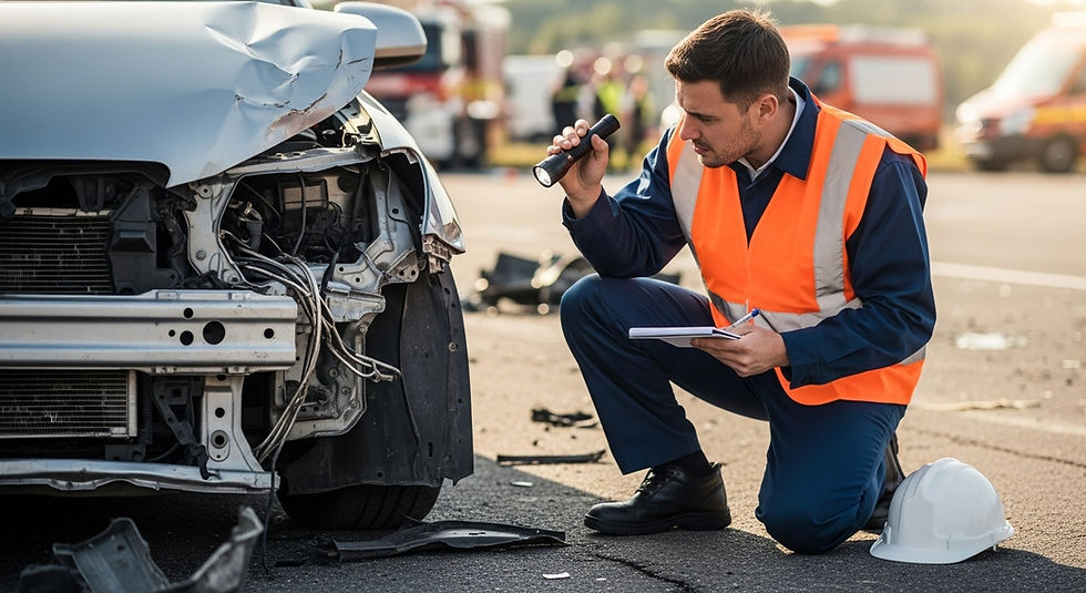 Inspeção para laudo de recuperabilidade de veiculo acidentado