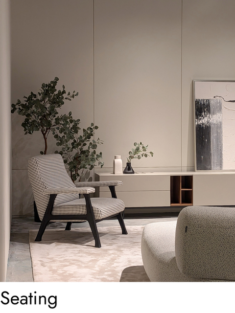 Discover premium modern seating collections including lounge chairs, armchairs, recliners, benches, and contemporary accent seating.