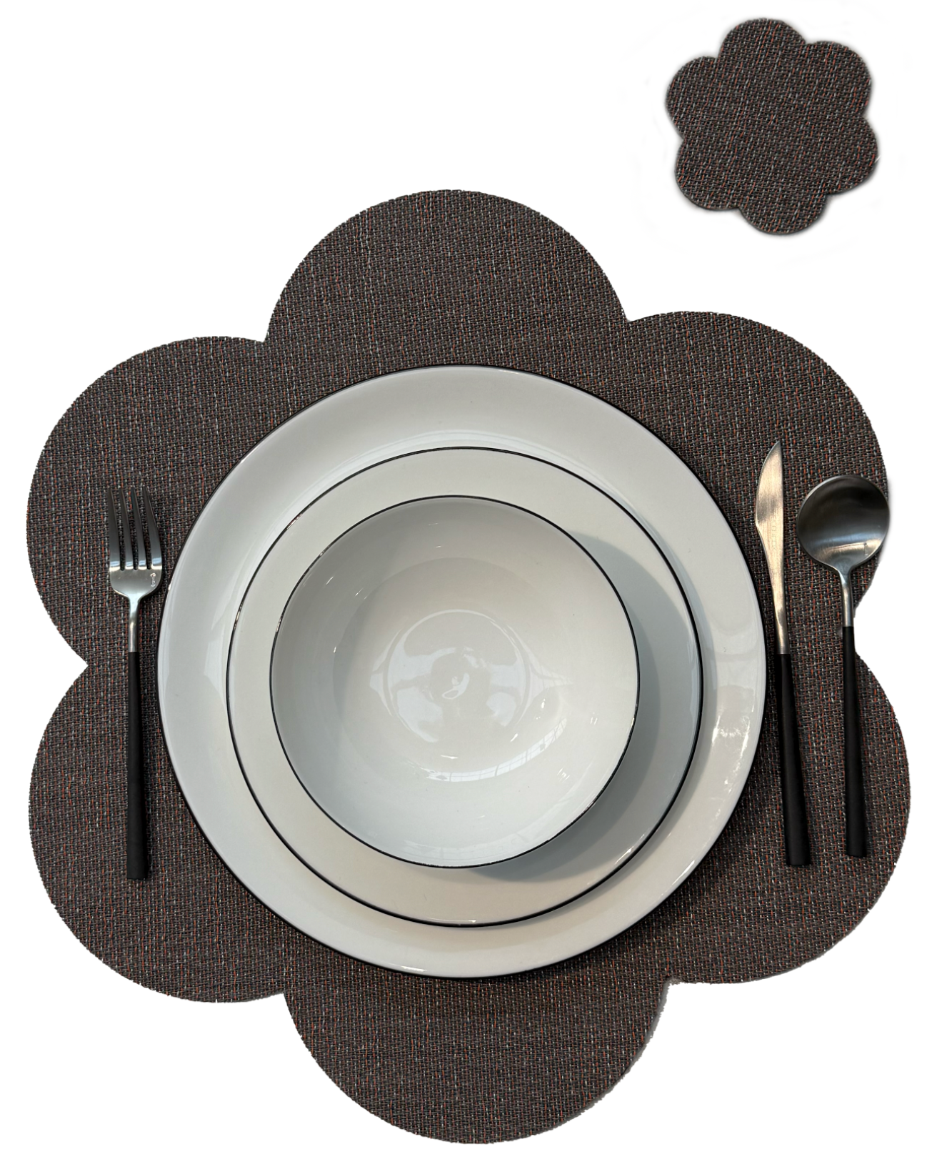 Asteriod Flower (6placemats + 6 coasters)