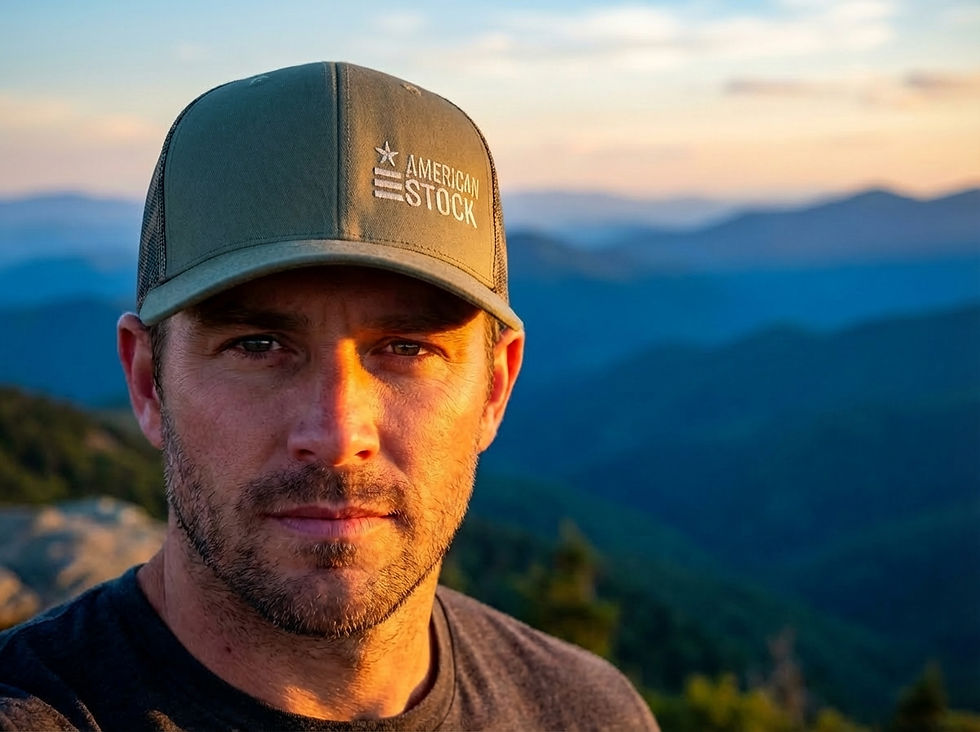 Thumbnail: American Stock Embroidered Camo Trucker Hat — Richardson 112