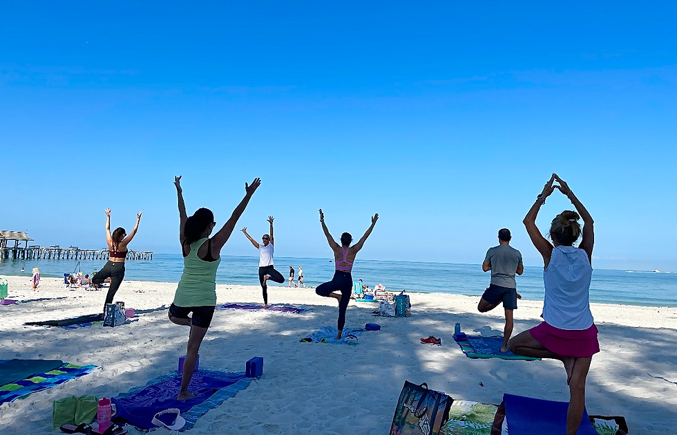 Beach yoga