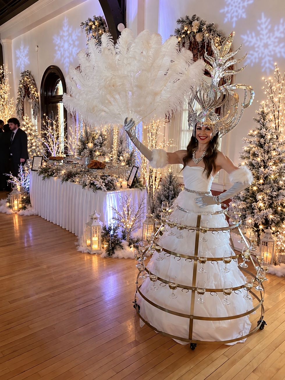 winter wonderland champagne showgirl