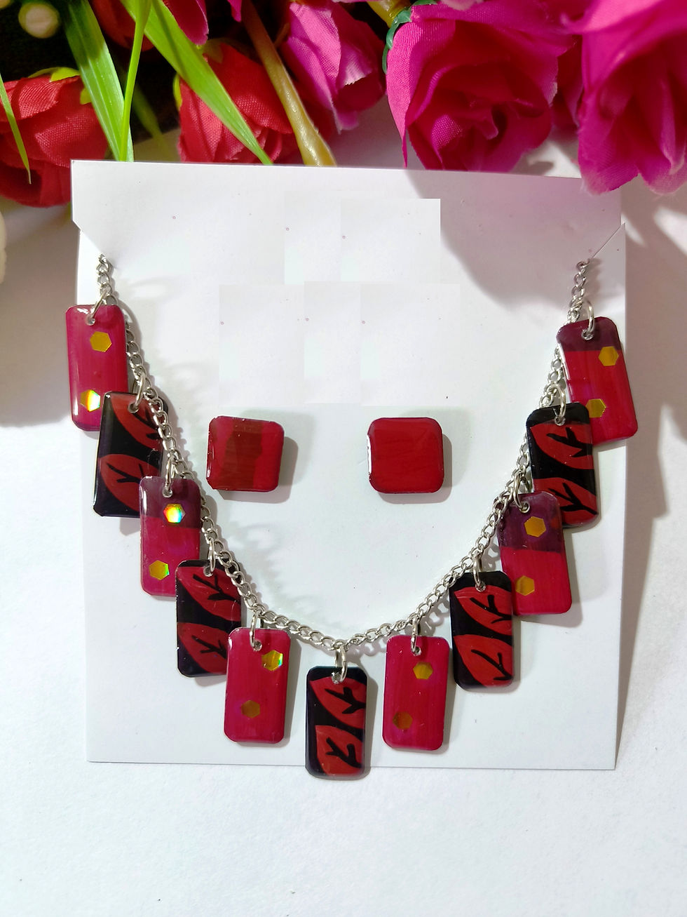 High Quality Resin Necklace Set,with warranty