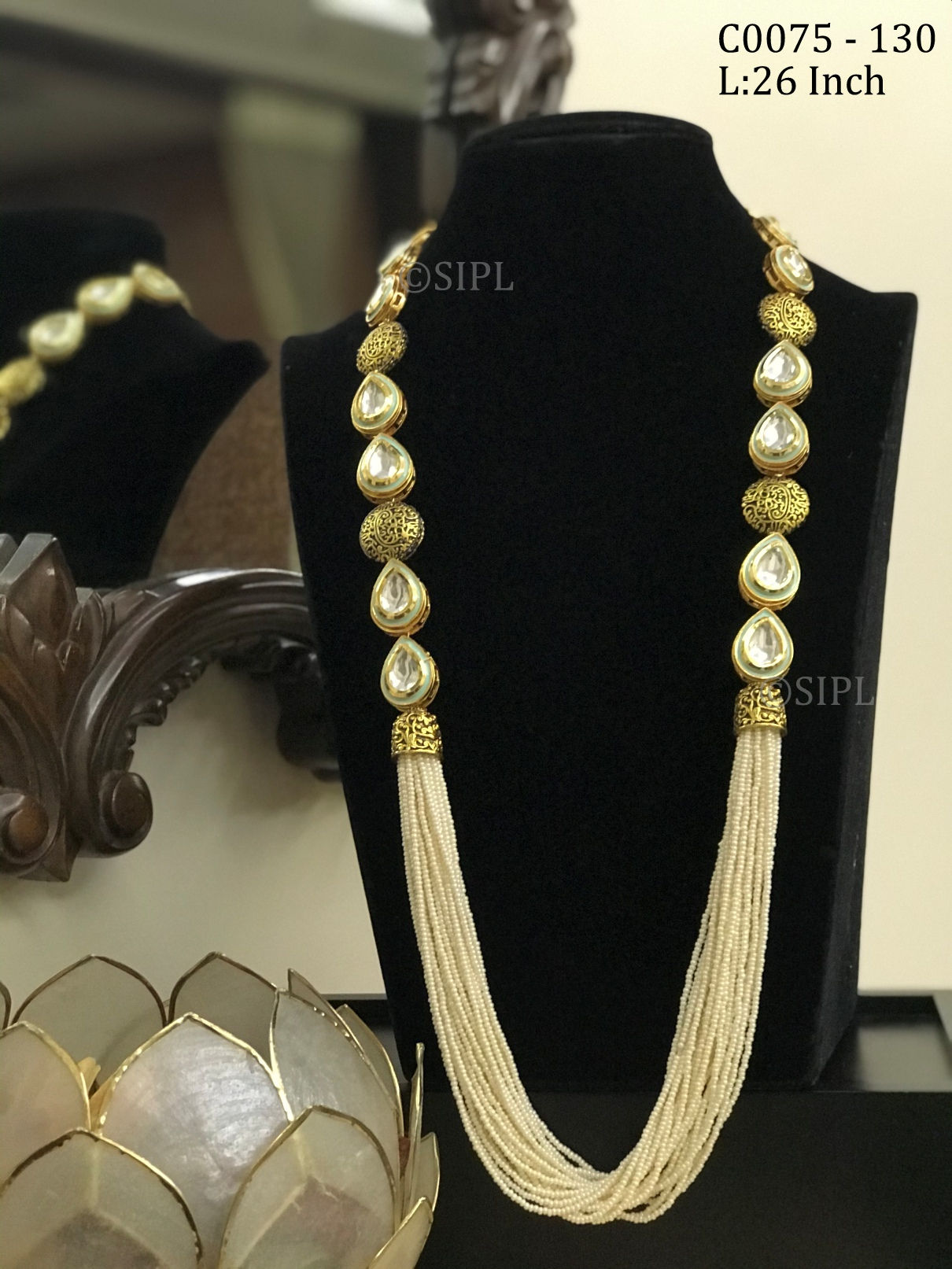 Beautiful Ahmedabadi Kundan Meenakari Chain