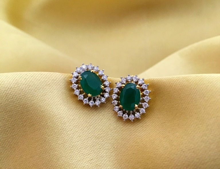 Cubic Zirconia Studs with warranty