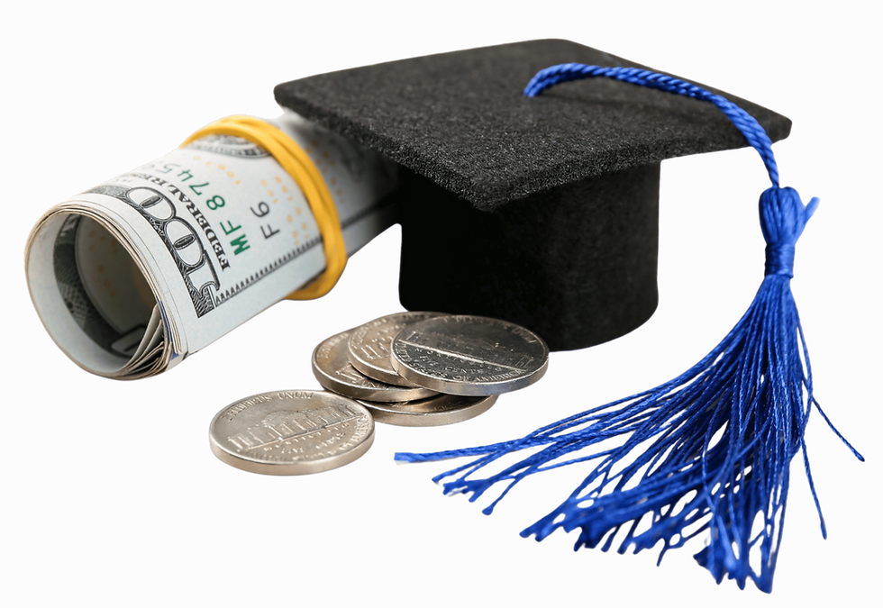 Graduation cap with money