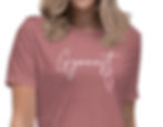 Women's Gymnast with Bow shirt with gymnast written in cursive and a simple pink bow