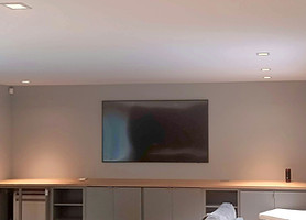 living room with tv
