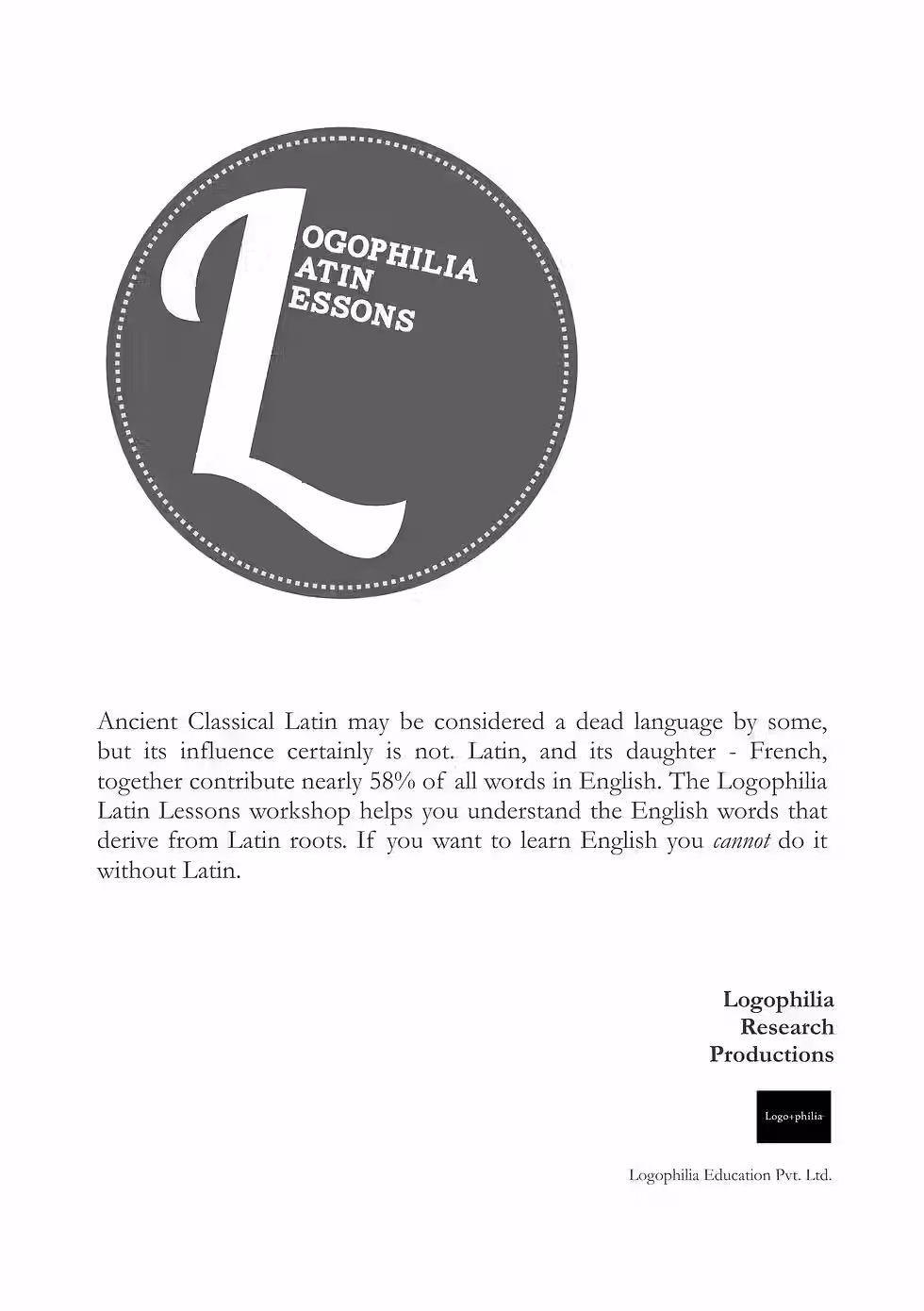 Thumbnail: Logophilia Latin Lessons Book