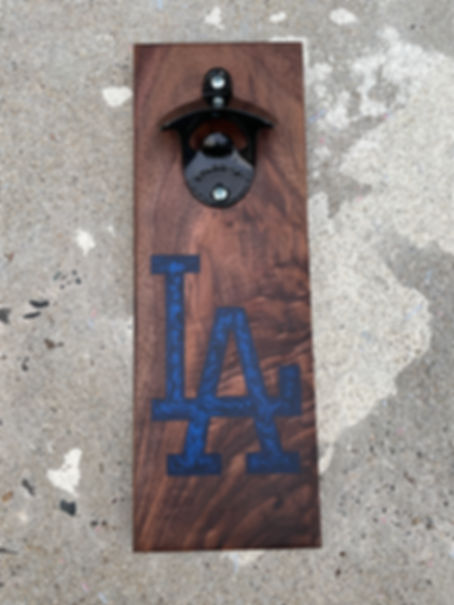 Custom Bottle Opener - Figured Walnut