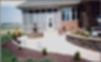Private paver patio & stacked walls