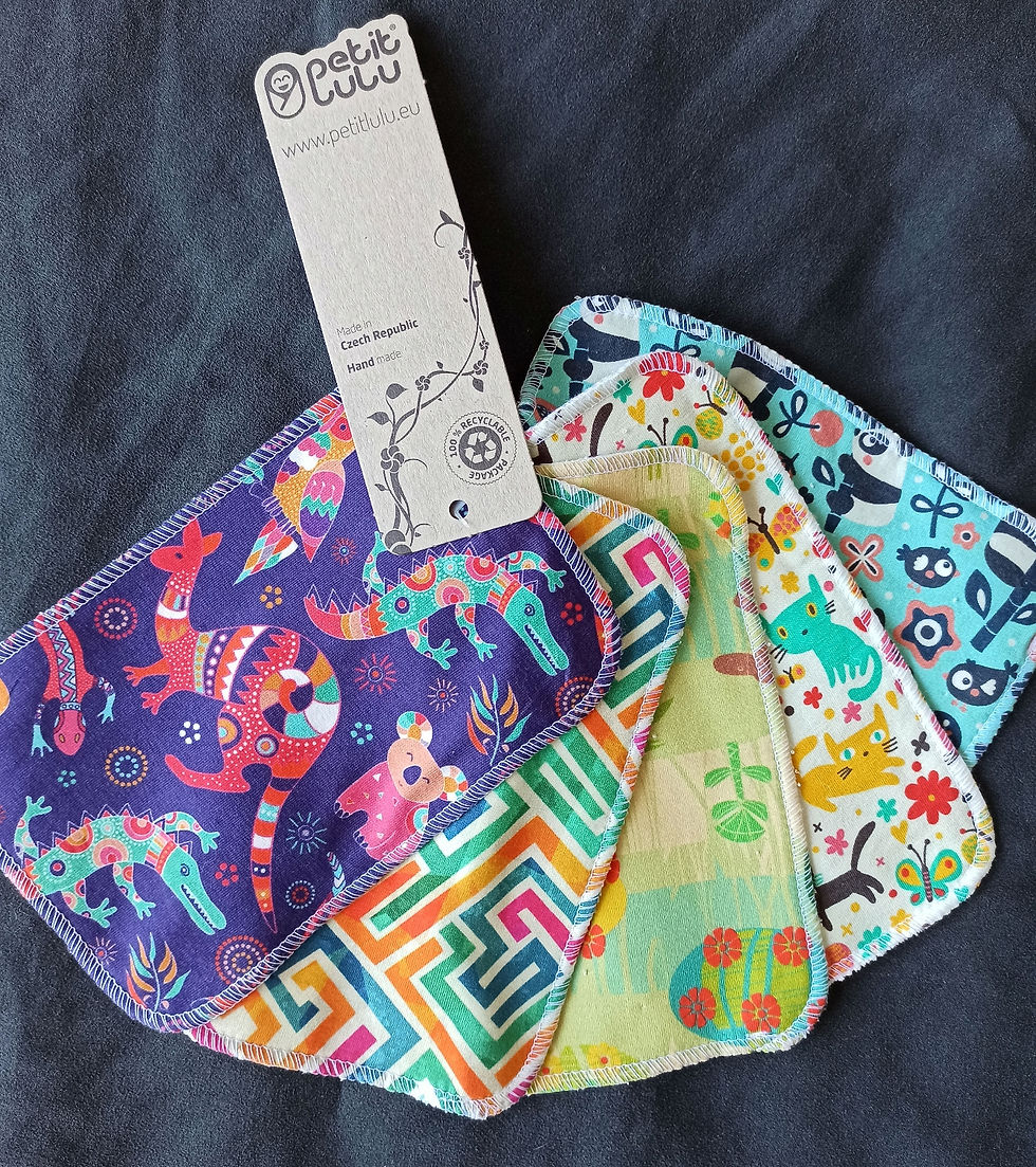 Petit Lulu - Lingettes lavables, par 5