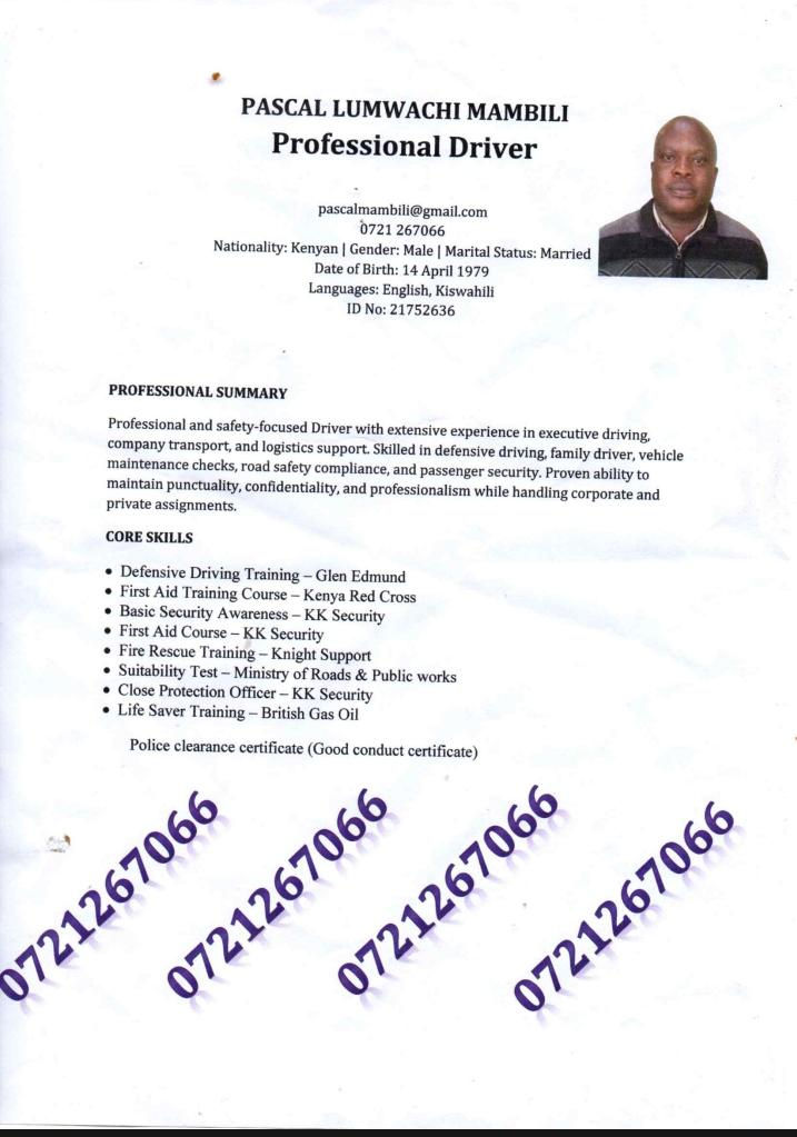 DRIVER FOR HIRE