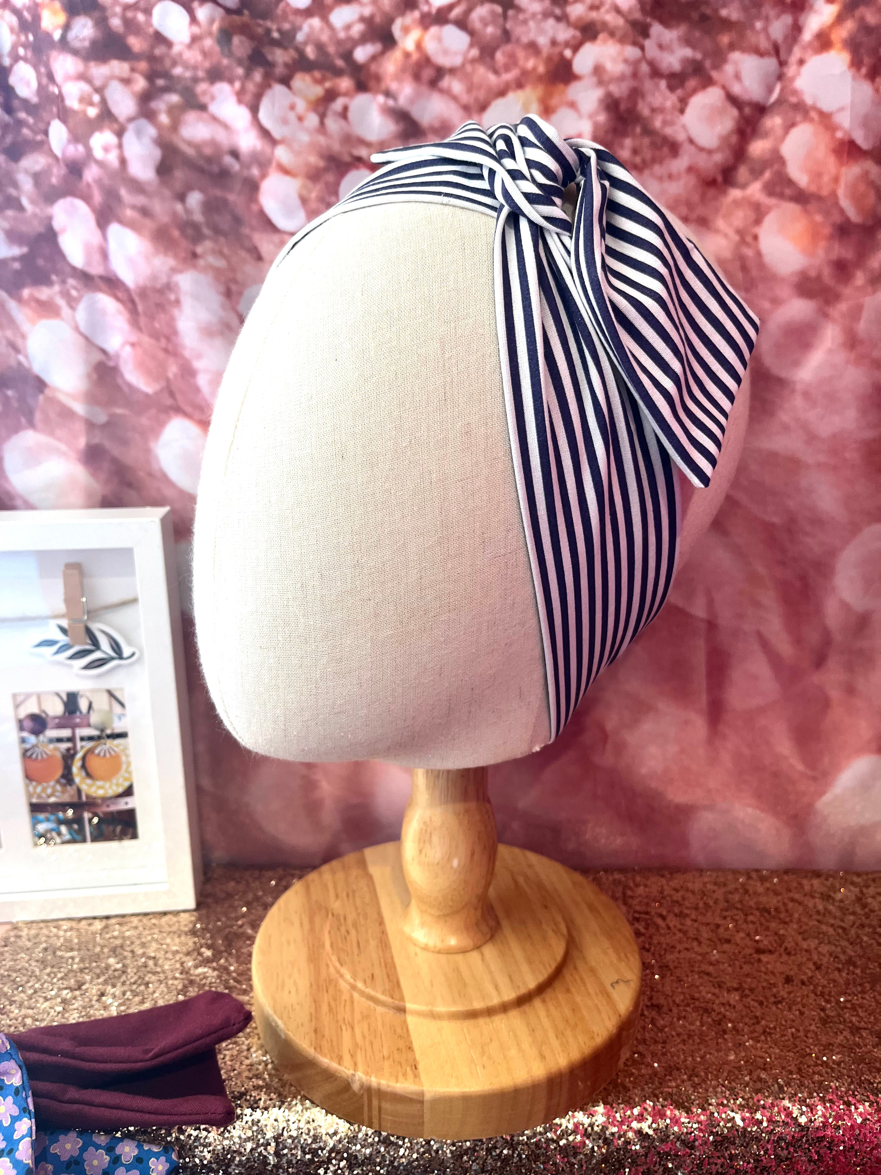 Bandeau rayé bleu