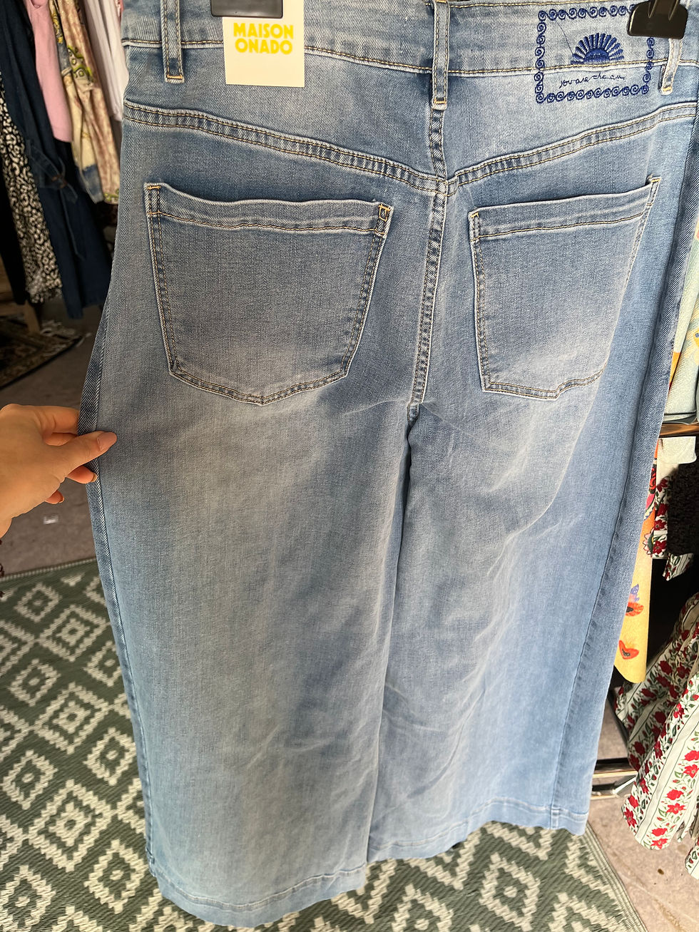 Miniature : jean large denim clair