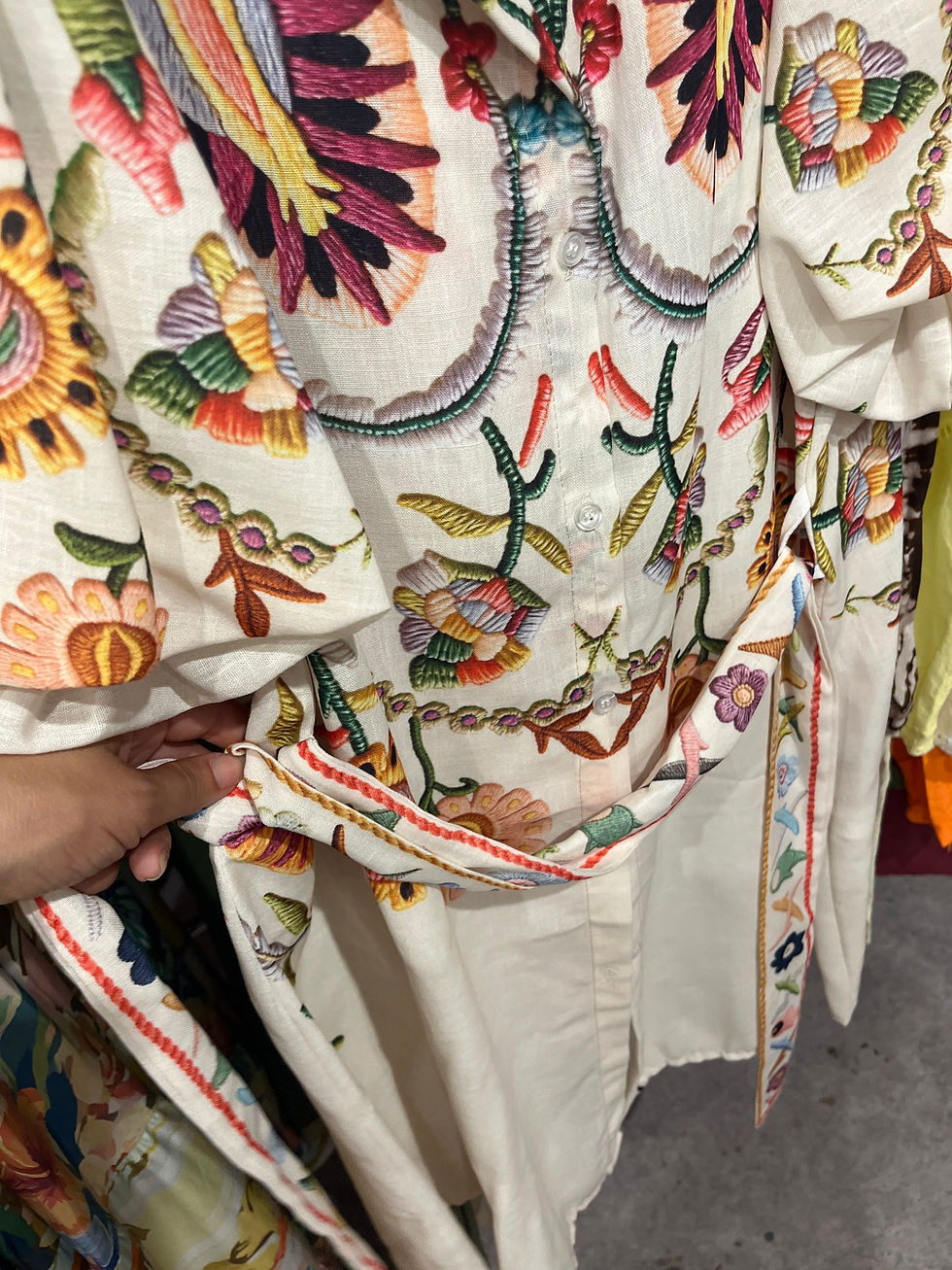Miniature : robe lin imprimee fleur