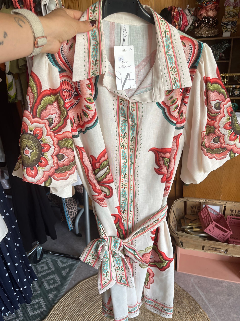 Miniature : robe lin imprimée