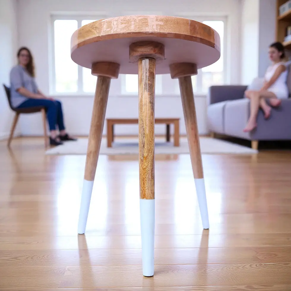 Thumbnail: Mangowood side table Epoxy Resin Humming Bird