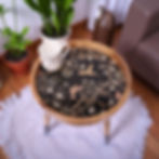 Mangowood side table Epoxy Resin Humming Bird