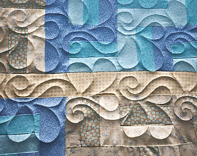 Sample of edge to edge quilting with a pantograph