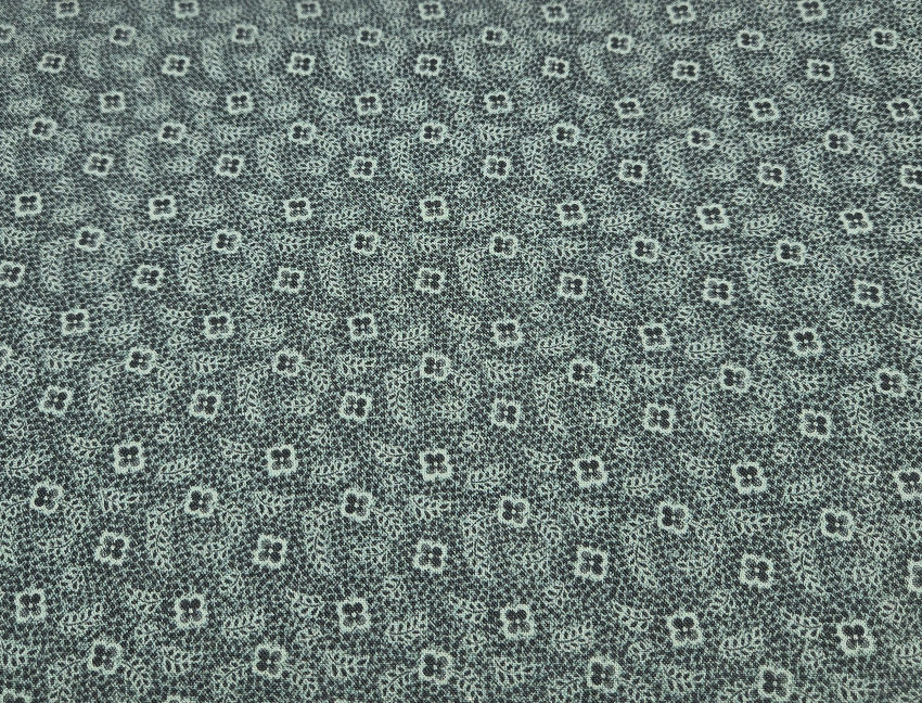 tone on tone green mini florals cotton fabric